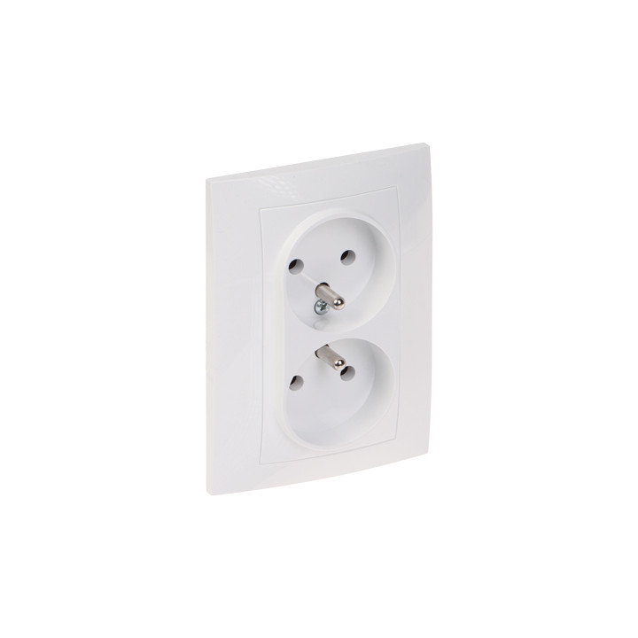 Elektro-Plast SANTRA/4135-00/EPN Двойная настенная розетка 16A 230V Schuko Type F белая