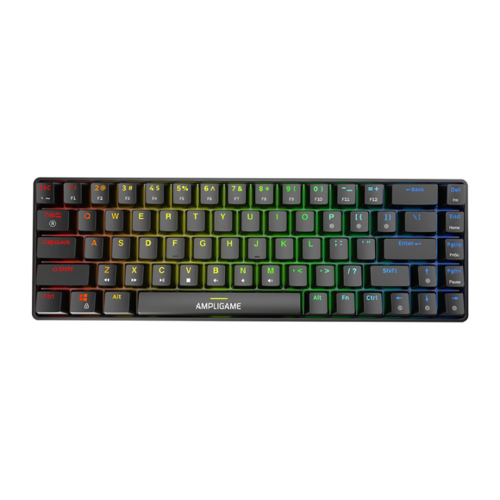 Fifine GK1 Mechanische Tastatur 65 % RGB (Schwarz)