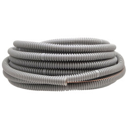 Flexible corrugated grey pipes with pilot 25mm320N15m