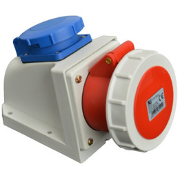 Combined socket 230V+5P/16A IP67