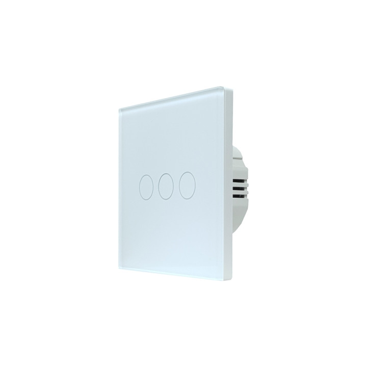 SmartWise T63 UNI Zigbee 3.0 + RF, 3-клавишный интеллектуальный настенный выключатель, универсальная проводка, белая сенсорная п
