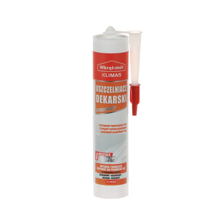 RUBBER ROOF SEALANT UDK-310-BB CARTRIDGE 310 ml COLORLESS WKRĘT-MET KLIMAS