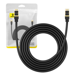 Kabel sieciowy kat.8 Baseus Ethernet RJ45, 40Gbps, 3m (czarny)