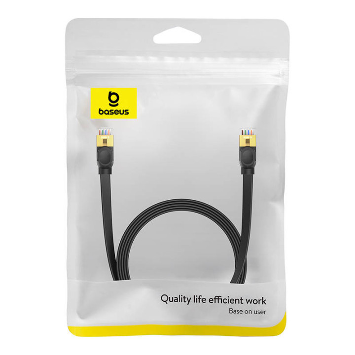 Baseus Cat 7 UTP Ethernet RJ45 Cable Flat 3 m black