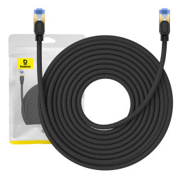 Kabel sieciowy w oplocie kat.7 Baseus Ethernet RJ45, 10Gbps, 15m (czarny)