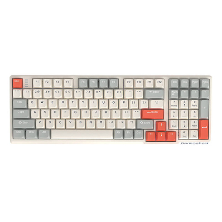 Беспроводная игровая клавиатура Darmoshark K7 PRO EF с переключателем (белая)