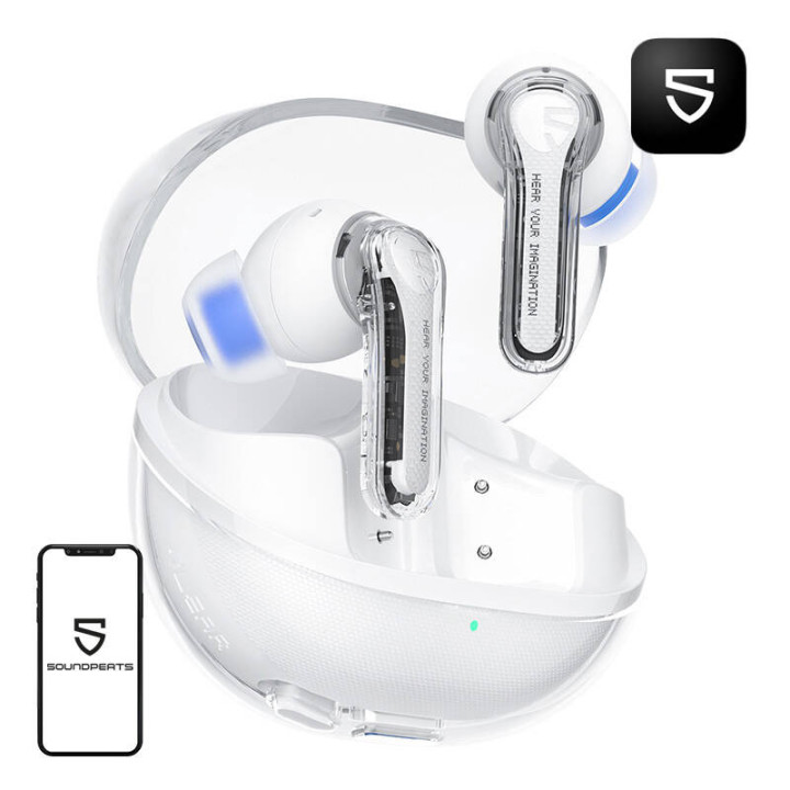 Kopfhörer TWS Soundpeats Clear (weiß)