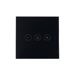 SmartWise Dimmer, eWeLink-App-kompatibel, Wi-Fi-Touch-Dimmerschalter (mit schwarzer Glasfrontplatte)