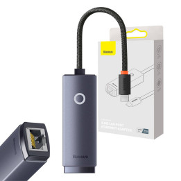 Сетевой адаптер Baseus Lite Series USB-C — RJ45 (серый)