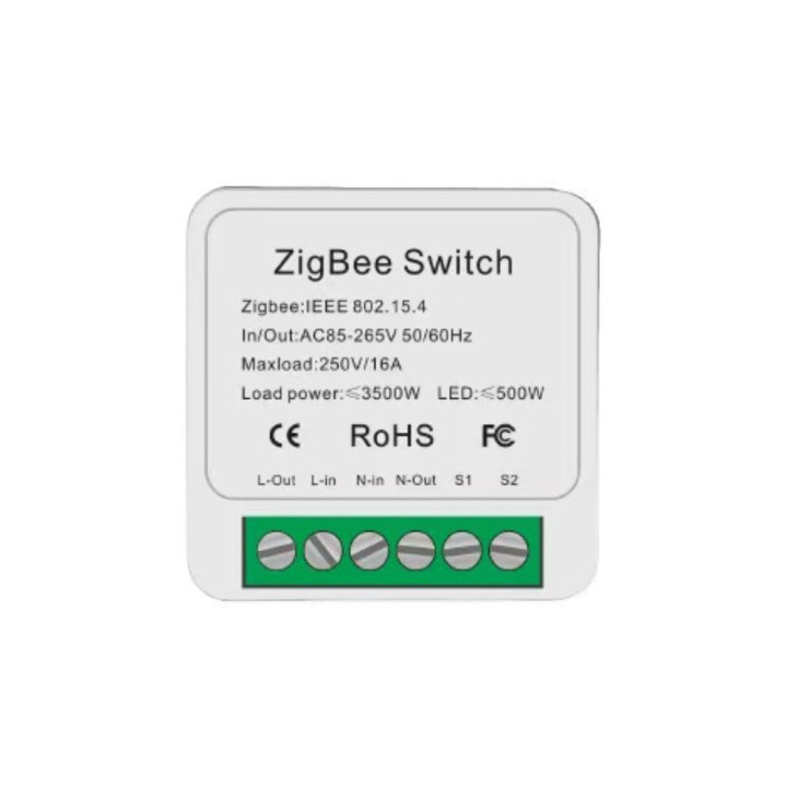 Модуль интеллектуального реле SmartWise Mini ZB (Zigbee 3.0) (16А)