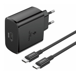 Сетевое зарядное устройство Foneng EU62 USB-C 45 Вт + кабель USB-C (черный)