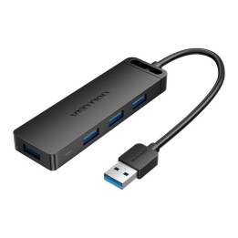 Концентратор USB 3.0 4-портовый Vention CHLBB 0,15 м, черный