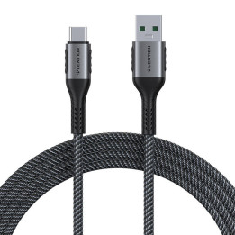 Кабель быстрой зарядки USB-A 3.1 — USB-C Lention CB-ACE-6A1M, 6А, 10 Гбит/с, 1 м (черный)