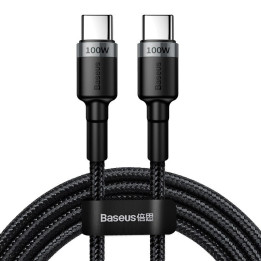 Baseus Cafule PD2.0 100 Вт флэш-зарядка USB для кабеля Type-C (20 В 5 А) 2 м Серый + Черный