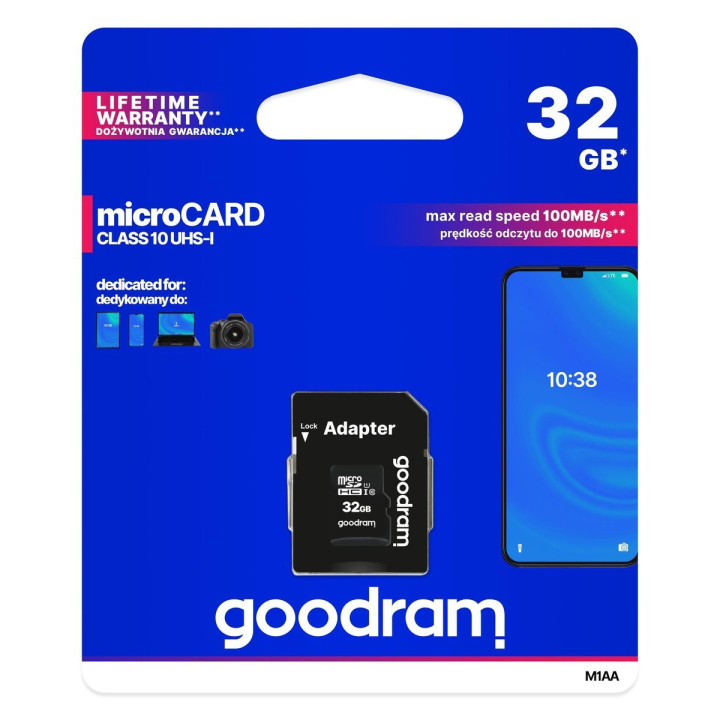Карта памяти Goodram microSD 32ГБ (M1AA-0320R12)