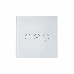 SmartWise Dimmer, eWeLink-App-kompatibel, WLAN-Touch-Dimmerschalter (mit weißer Glasfrontplatte)