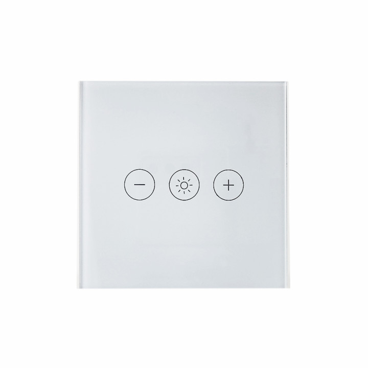 SmartWise Dimmer, совместимость с приложением eWeLink, сенсорный диммер Wi-Fi (с передней панелью из белого стекла)