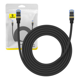 Сетевой кабель в оплетке Cat.7 Baseus Ethernet RJ45, 10 Гбит/с, 3 м (черный)
