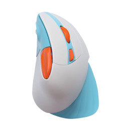 Ratón vertical inalámbrico Dareu LM138G 2.4G 800-1600 DPI (azul-blanco)