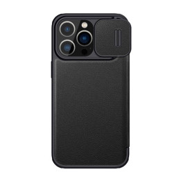 Funda Nillkin Qin Pro de cuero para iPhone 14 Pro (negro)