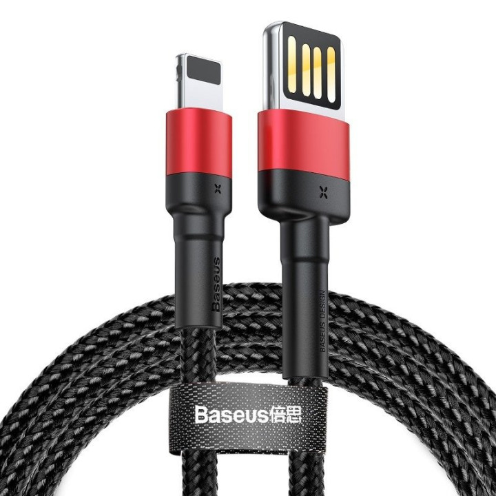 Baseus Cafule Cable Lightning USB Doble Cara 2,4A 1m (Negro+Rojo)