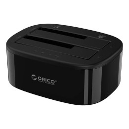 Estación de acoplamiento Orico para HDD / SSD de 2,5" / 3,5", 5Gbps, USB-C a USB-C/A con función de clonación (negro)