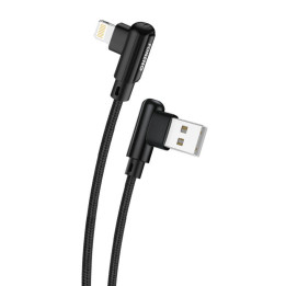 Cable USB en ángulo para Lightning Foneng X70, 3A, 1m (negro)