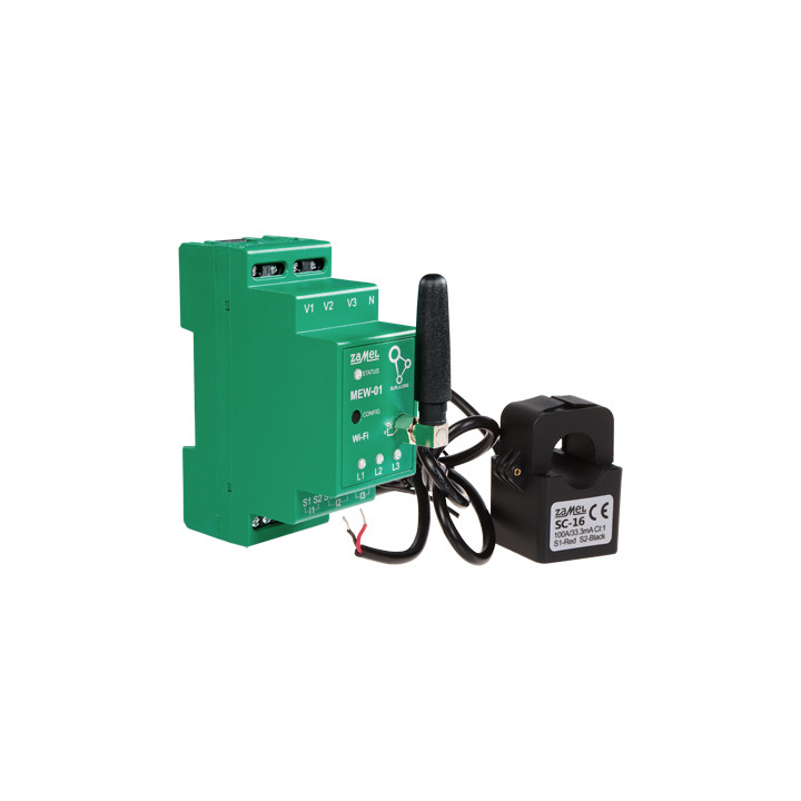 MONITOR DE ENERGÍA ELÉCTRICA MEW-01/ANT-1F MONIFASICO ZAMEL