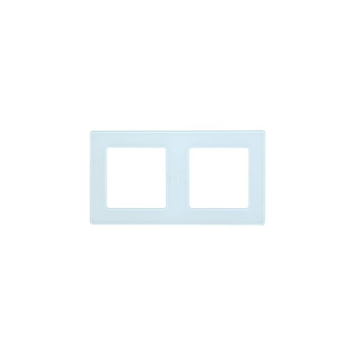 SmartWise white glass double frame for S1W smart socket