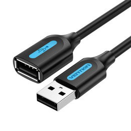 Удлинительный кабель USB 2.0 «папа-мама» Vention CBIBG 1,5м черный