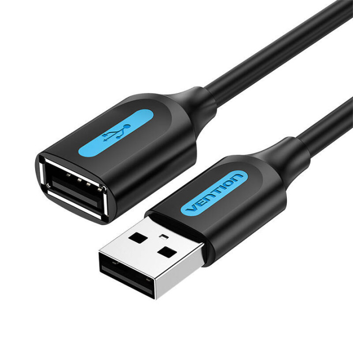 Удлинительный кабель USB 2.0 «папа-мама» Vention CBIBG 1,5м черный