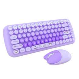 MOFII Candy Nuevo juego de teclado y mouse inalámbricos 2.4G (púrpura)