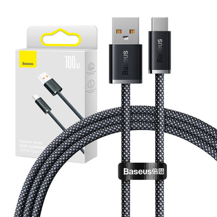 Cable USB a USB-C Baseus Dynamic Series, 100W, 1m (gris)