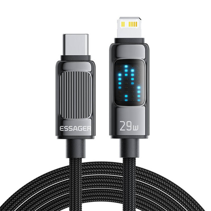 Cable USB Essager EXCTL-LG0A-P USB-C rayo 29W 1m