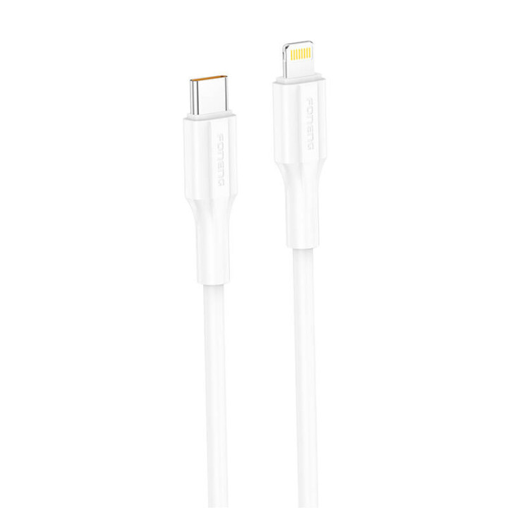 Кабель Foneng XS01 PD27W USB-C — Lightning, 1 м (белый)
