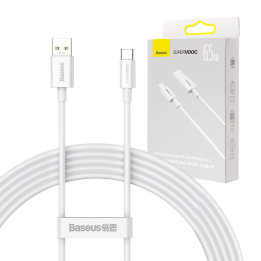 Кабель Baseus Superior Series USB — USB-C, 65 Вт, PD, 2 м (белый)