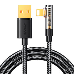 Cable en ángulo a USB-A/Lightning/1,2m Joyroom S-UL012A6 (negro)