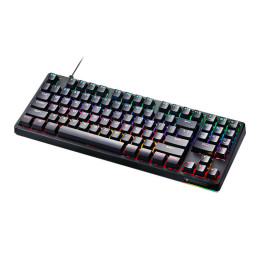 Thunderobot KG3089R Kabelgebundene mechanische Tastatur, roter Schalter (schwarz)
