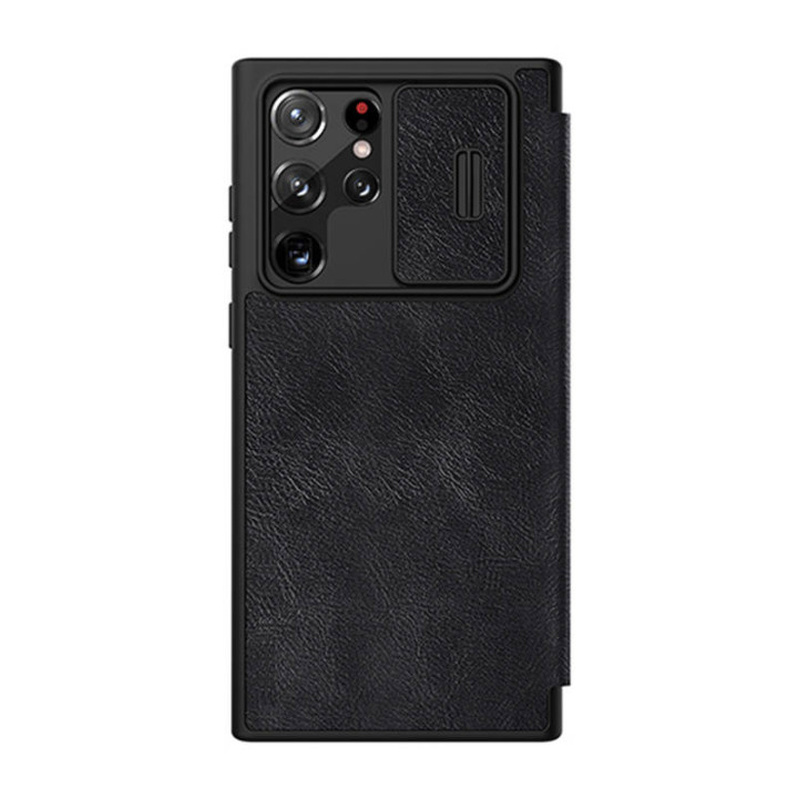 Funda Nillkin Qin Leather Pro para SAMSUNG S22 Ultra (negro)