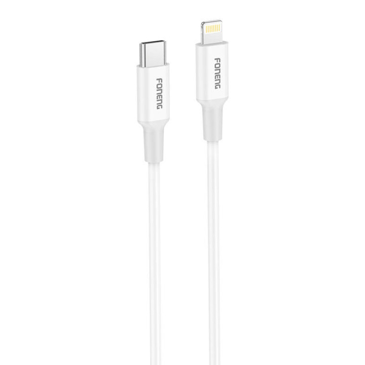 Cable USB-C para Lightning Foneng X106 PD27W, 1,2m (biały)