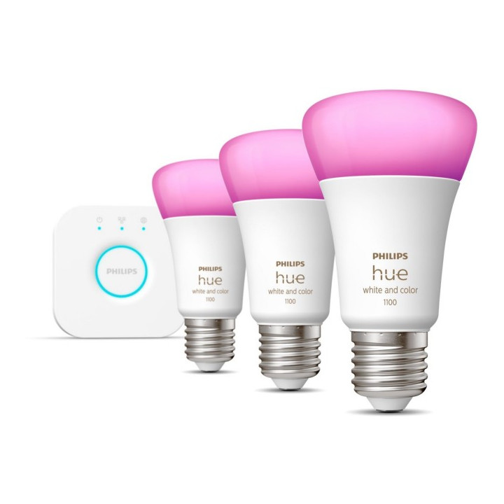 Philips Hue bridge + 3x E27 9W RGBW