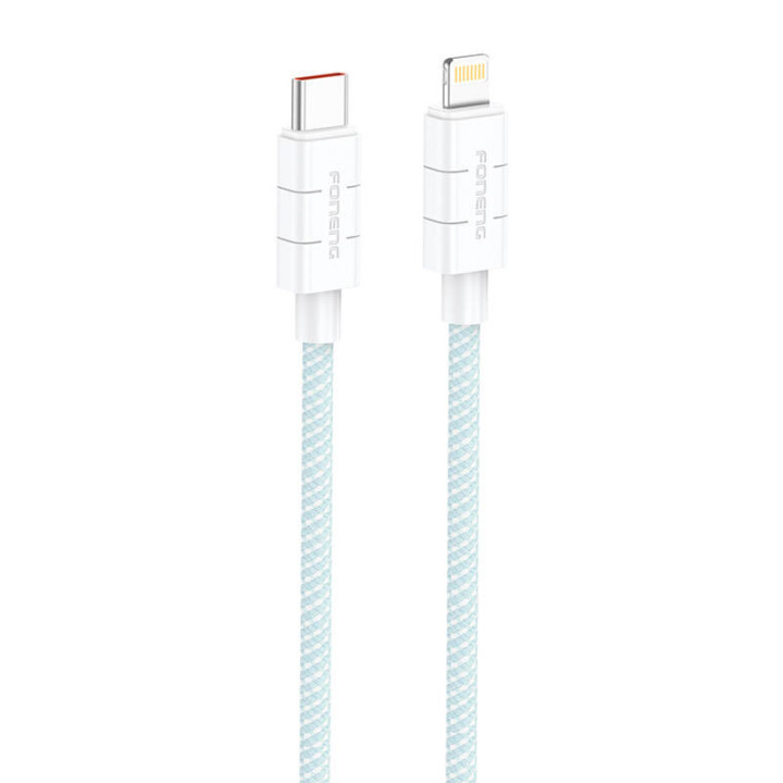 Foneng XS02 PD27W Cable USB-C a Lightning, 1,2 m (azul)