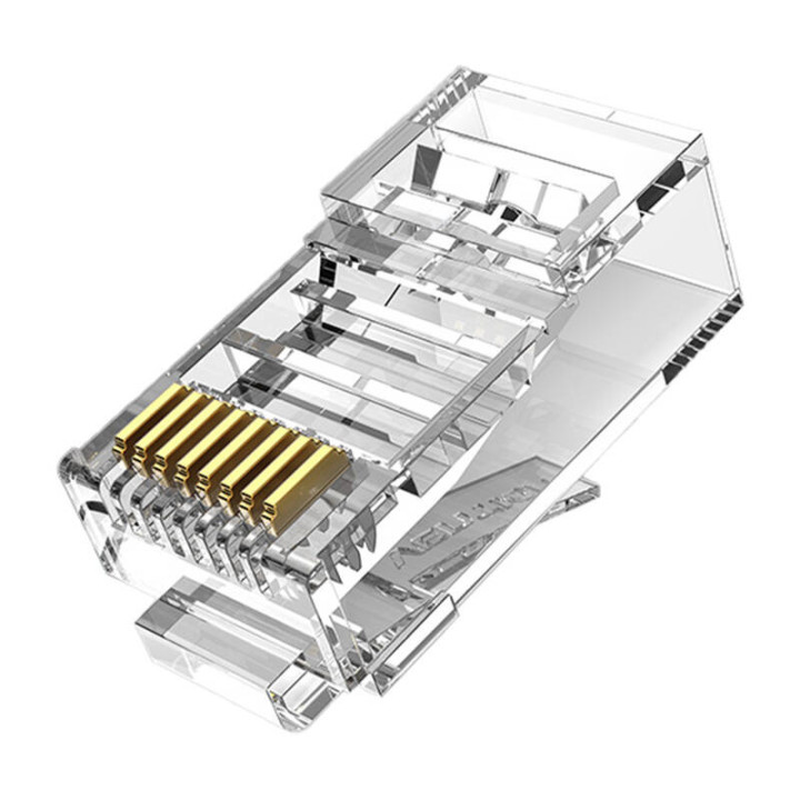 Модульная вилка RJ45 Cat.6 UTP Разъем Vention IDDR0-10 Прозрачный 10 шт.