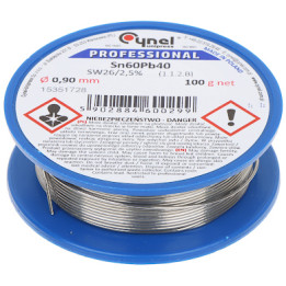 Solder Wire Pre-0.90/100 Unipress Cynel