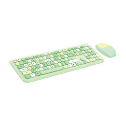 Juego de teclado + ratón inalámbrico MOFII 666 2.4G (verde)