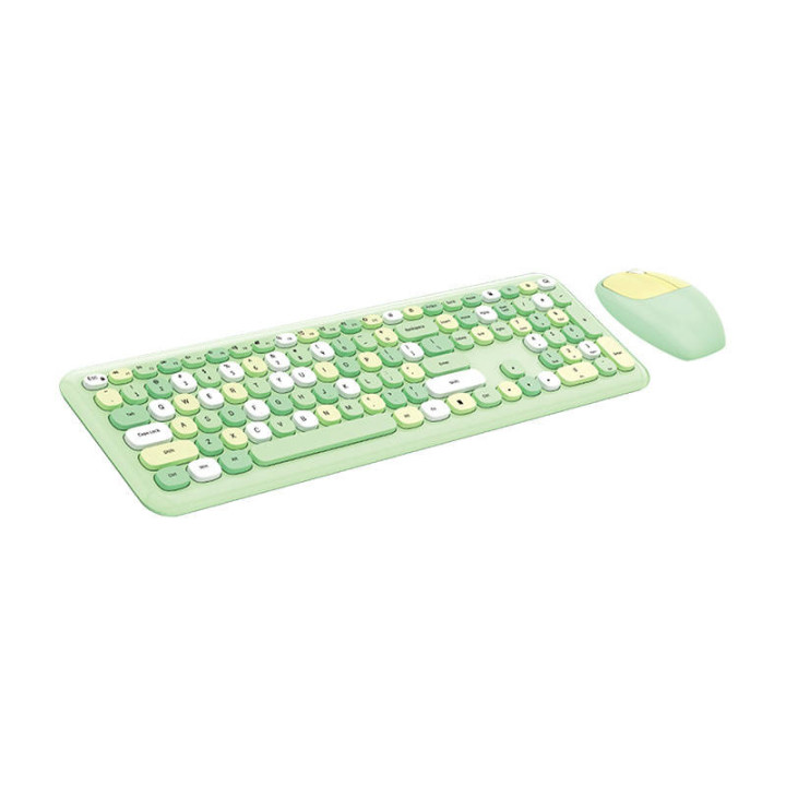 Juego de teclado + ratón inalámbrico MOFII 666 2.4G (verde)
