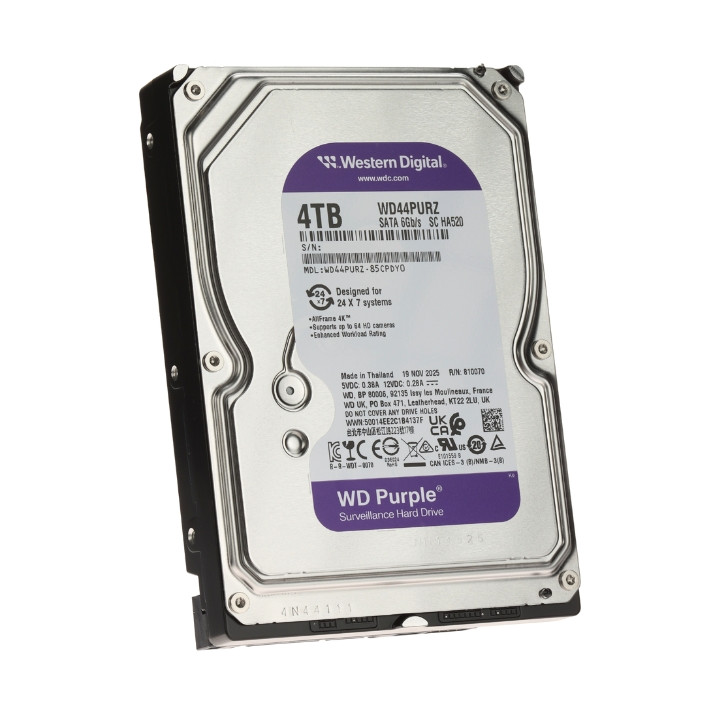HDD FOR DVR HDD-WD44PURZ 4TB 24/7 WESTERN DIGITAL