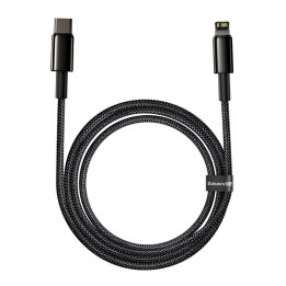Cable Baseus Tungsten Gold tipo C a iP PD 20W 2m (negro)