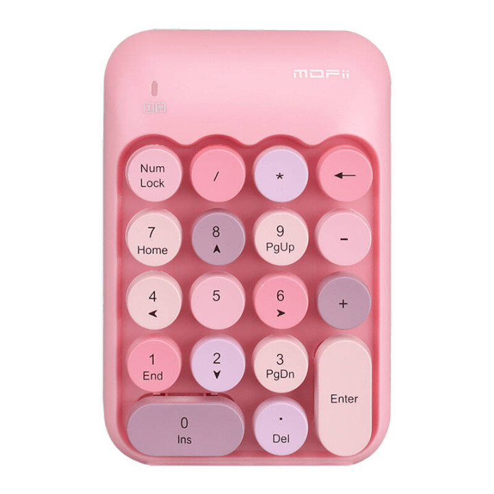 Беспроводная цифровая клавиатура MOFII X910 (розовая)