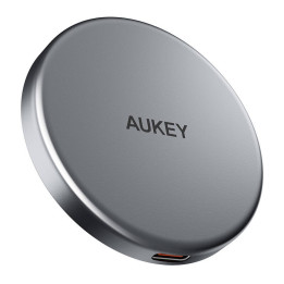 Магнитное беспроводное зарядное устройство MagFusion Aukey LC-MC10, 15W Qi2 (черное)